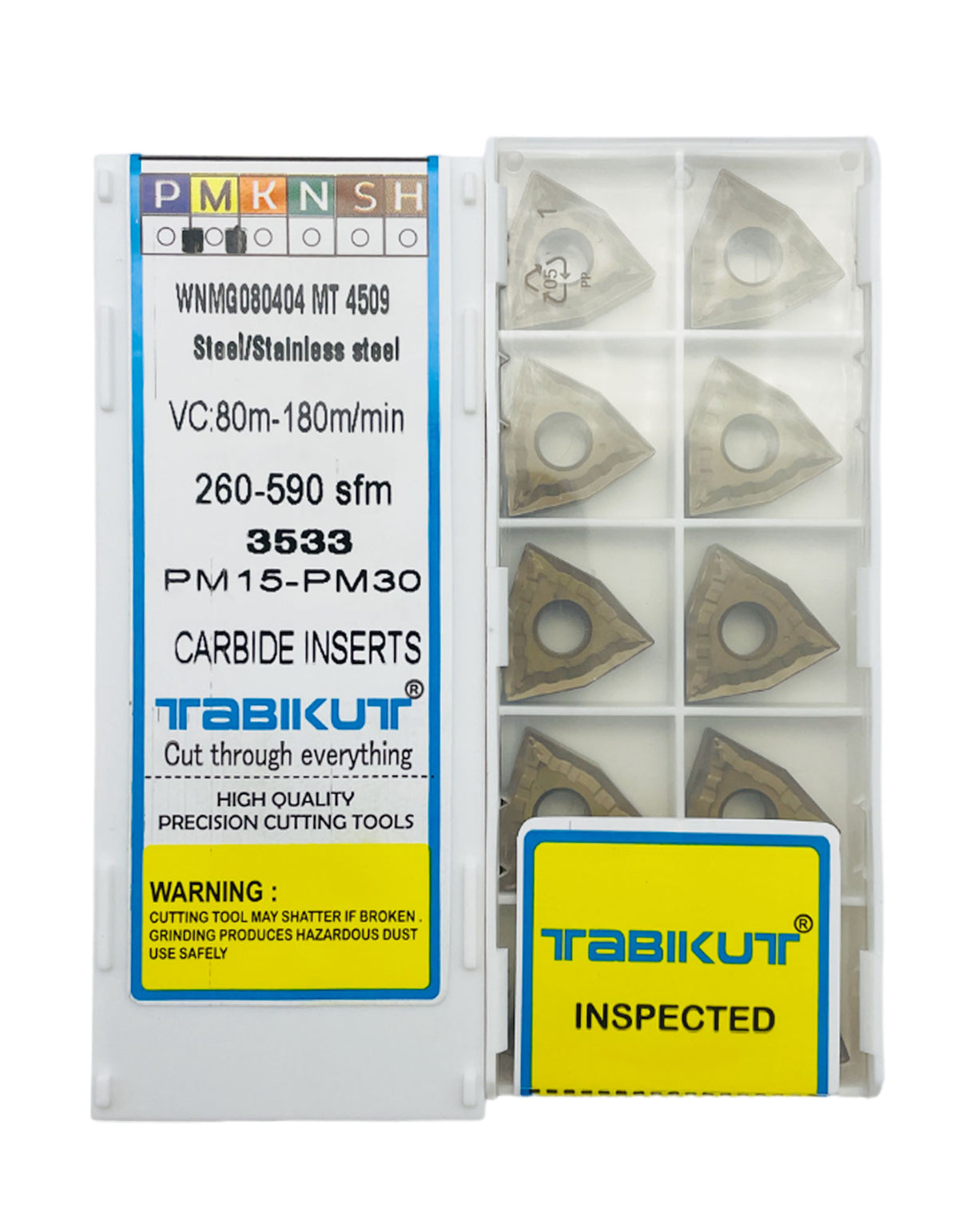 WNMG080404 -0.4 RADIUS Chipbreaker Insert Steel Grade Of Tabikut Pack Of 10