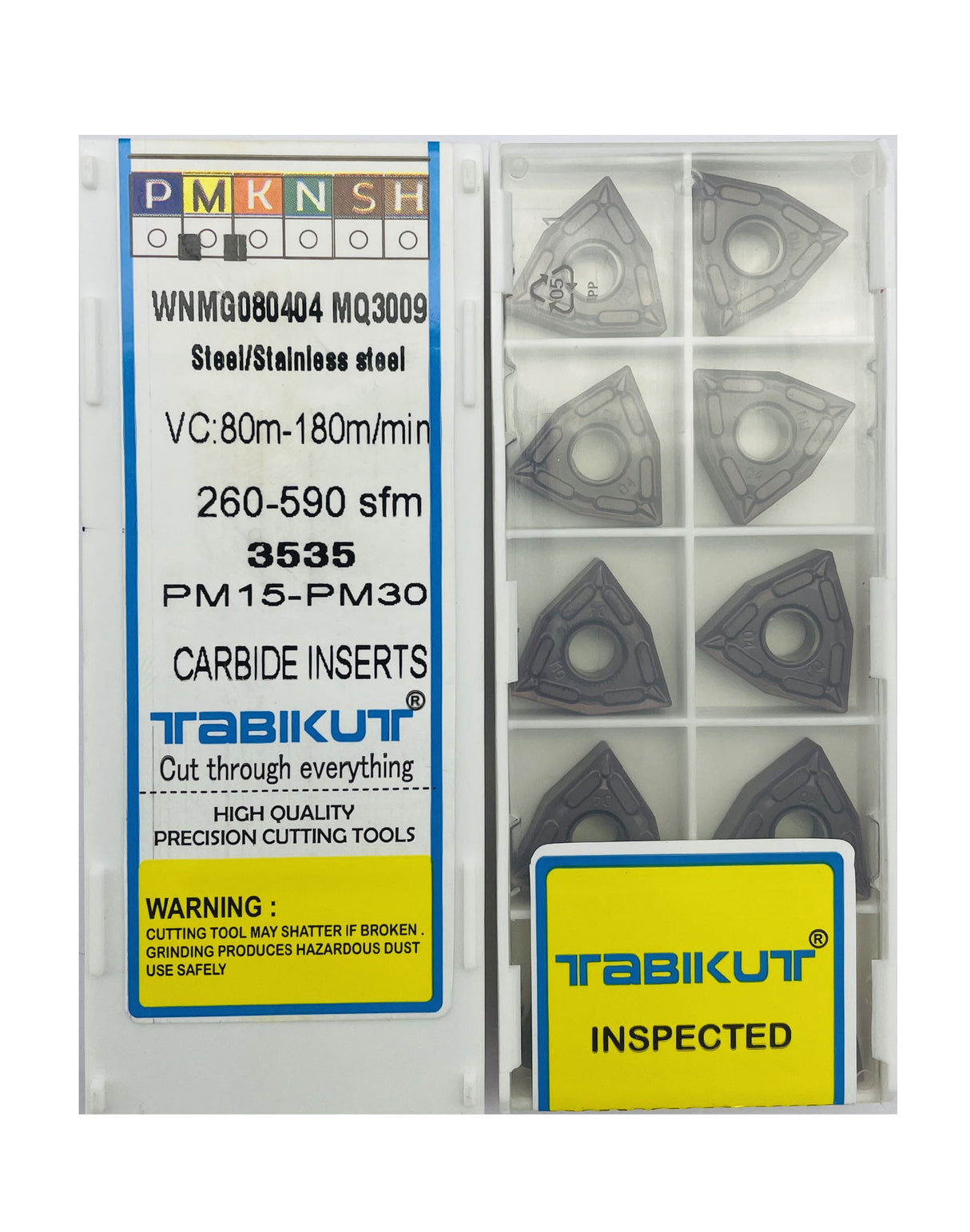 WNMG080404 -0.4 RADIUS Chipbreaker Insert Steel Grade Of Tabikut Pack Of 10