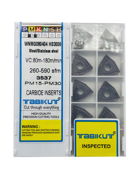 WNMG080404 -0.4 RADIUS Chipbreaker Insert Steel Grade Of Tabikut Pack Of 10