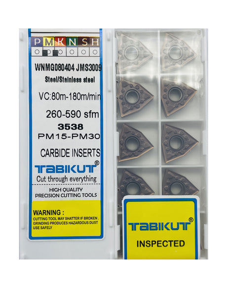 WNMG080404 -0.4 RADIUS Chipbreaker Insert Steel Grade Of Tabikut Pack Of 10