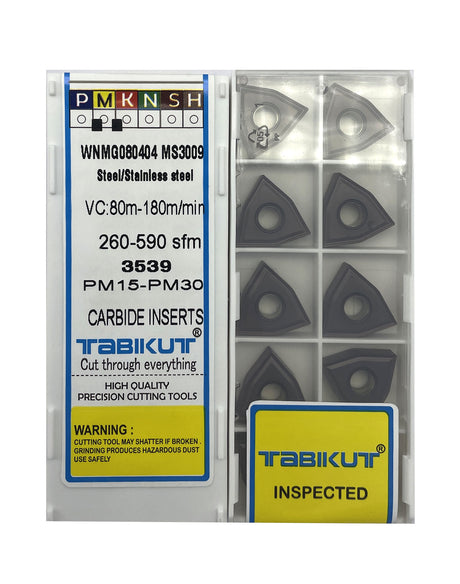 WNMG080404 -0.4 RADIUS Chipbreaker Insert Steel Grade Of Tabikut Pack Of 10