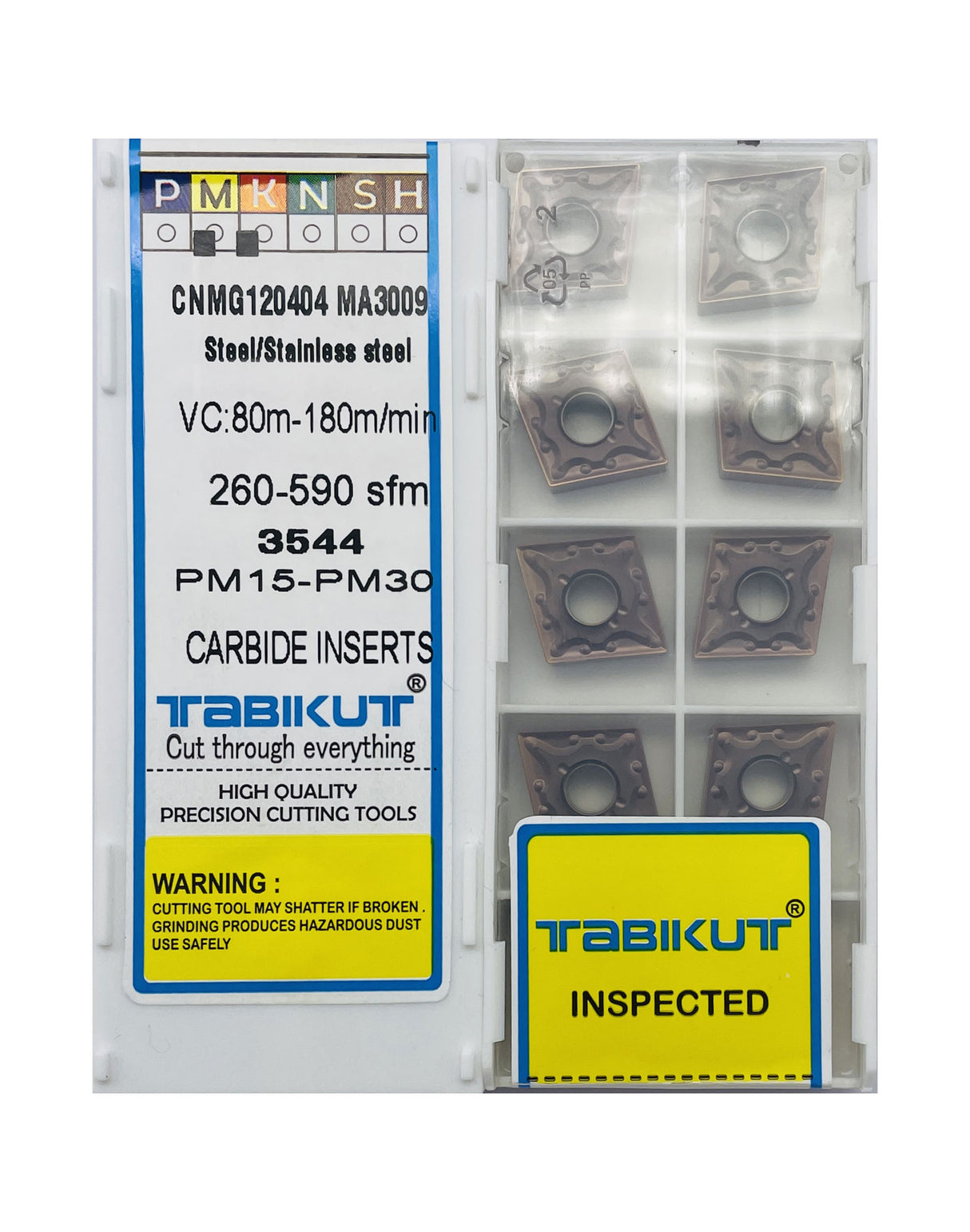 CNMG120404 -0.4 RADIUS Chipbreaker Insert Steel Grade Of Tabikut Pack Of 10