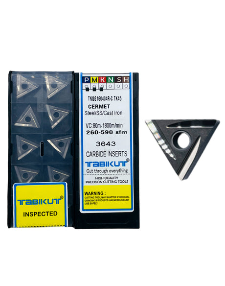 TNGG160402/04 R/L C Profile TK45 Cermet insert for finishing pack of 10