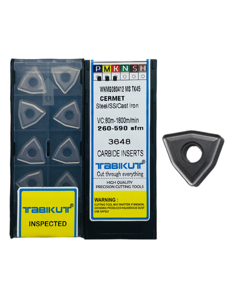 WNMG080404/8/12 MS Profile TK45 Cermet insert for finishing pack of 10