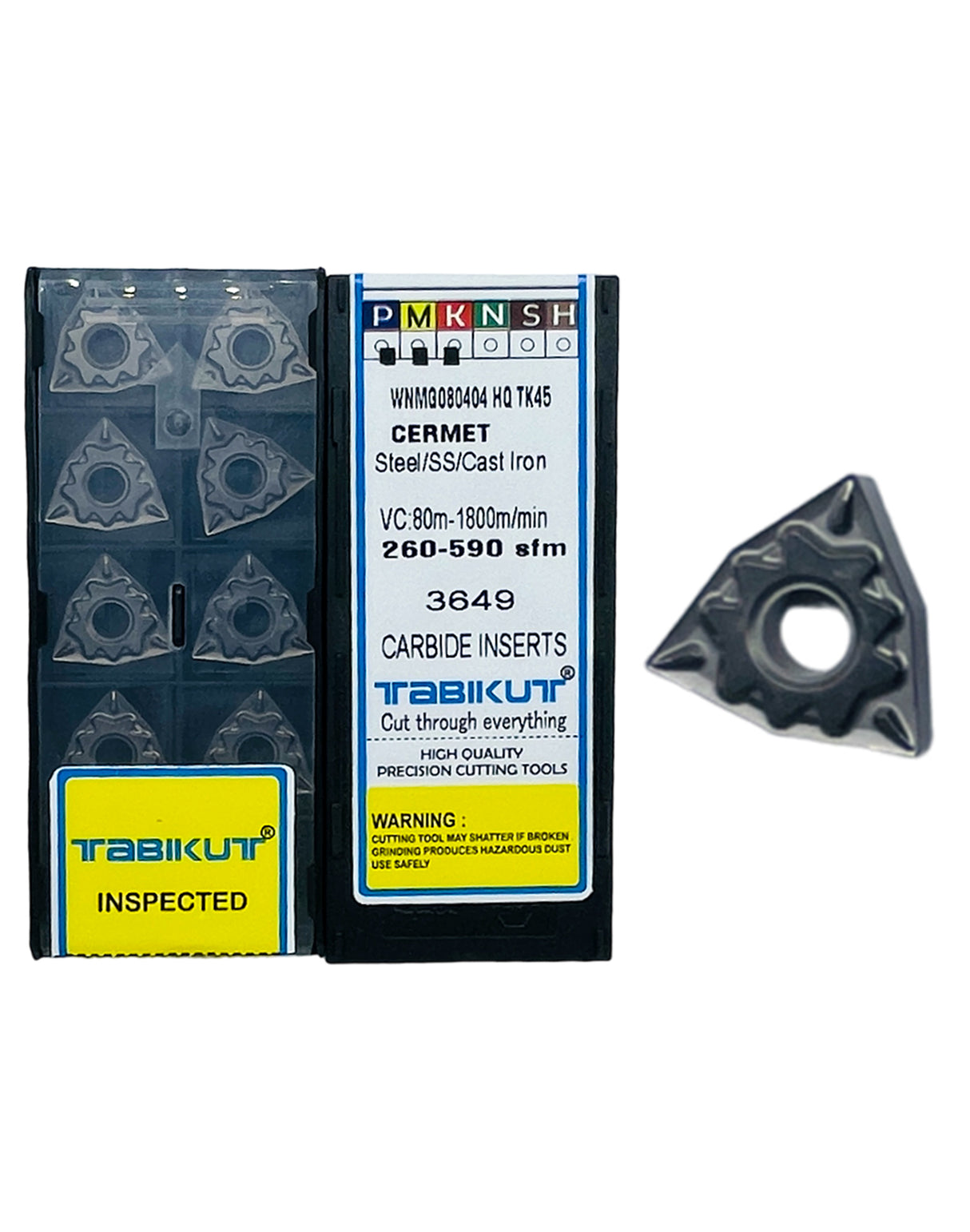 WNMG080404/8/12 HQ Profile TK45 Cermet insert for finishing pack of 10