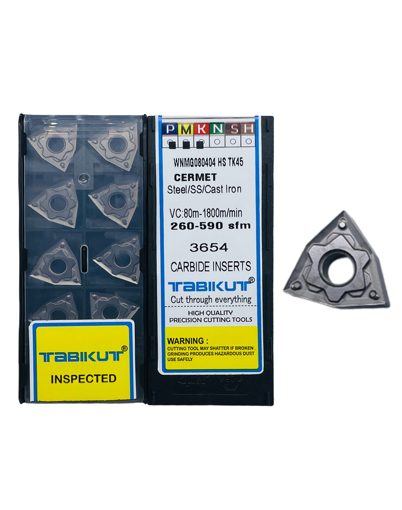 WNMG0804 CERMET Profile TK45 Cermet insert for finishing pack of 10