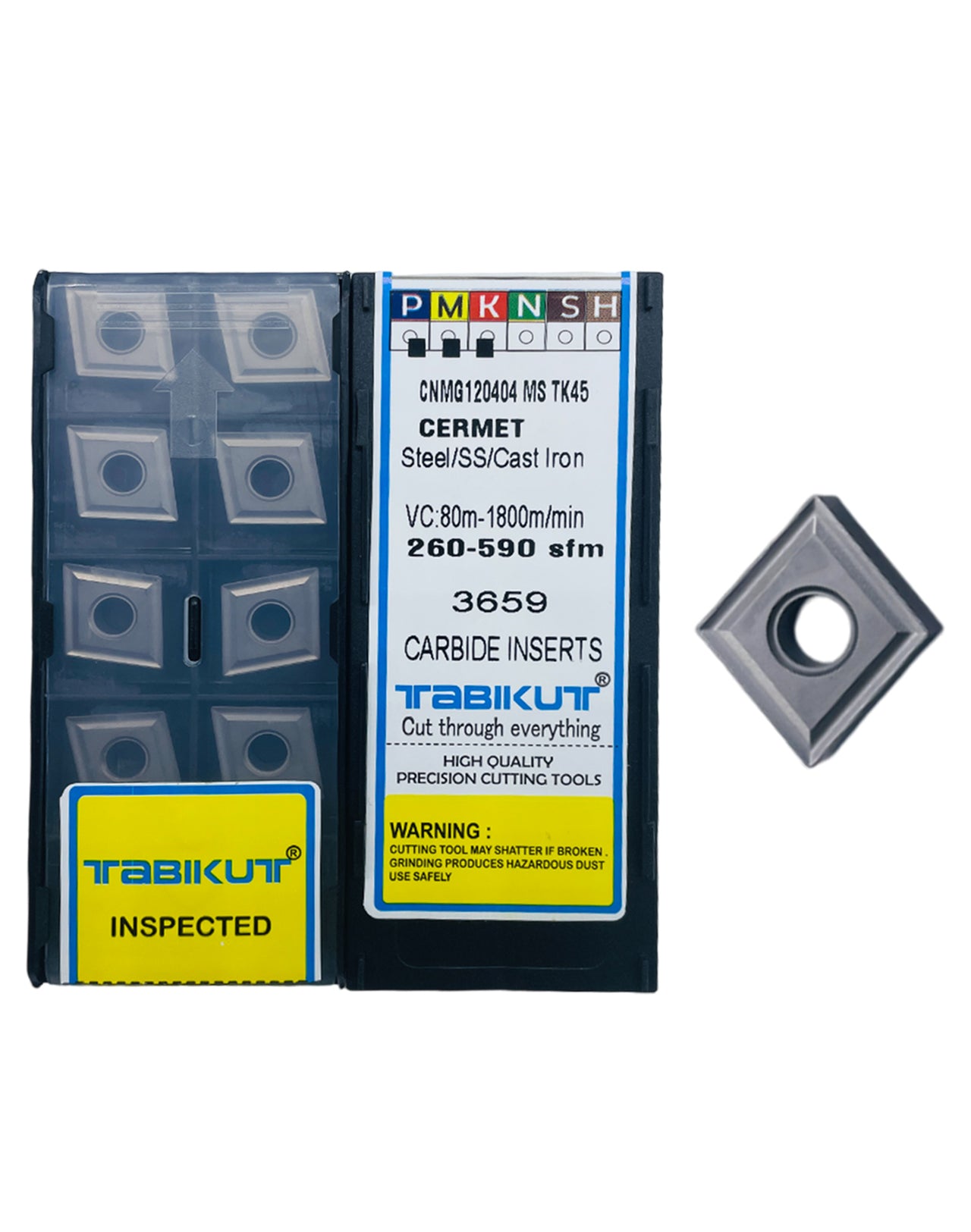 CNMG120404/08 MS Profile TK45 Cermet insert for finishing pack of 10