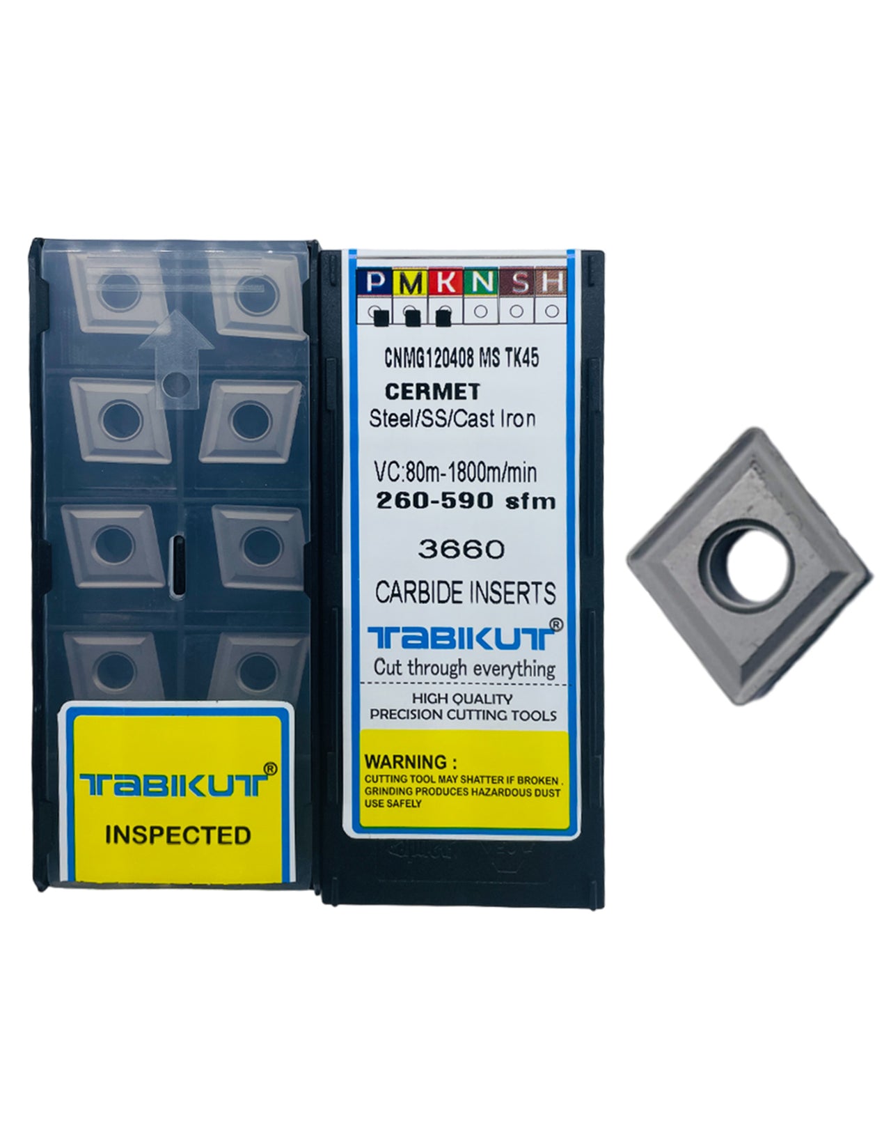 CNMG120404/08 MS Profile TK45 Cermet insert for finishing pack of 10