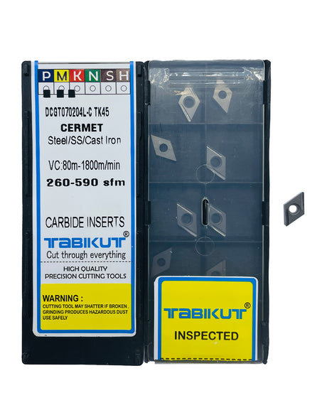 DCGT070202/04 RIGHT LEFT C S PROFILE TK45 Cermet insert pack of 10