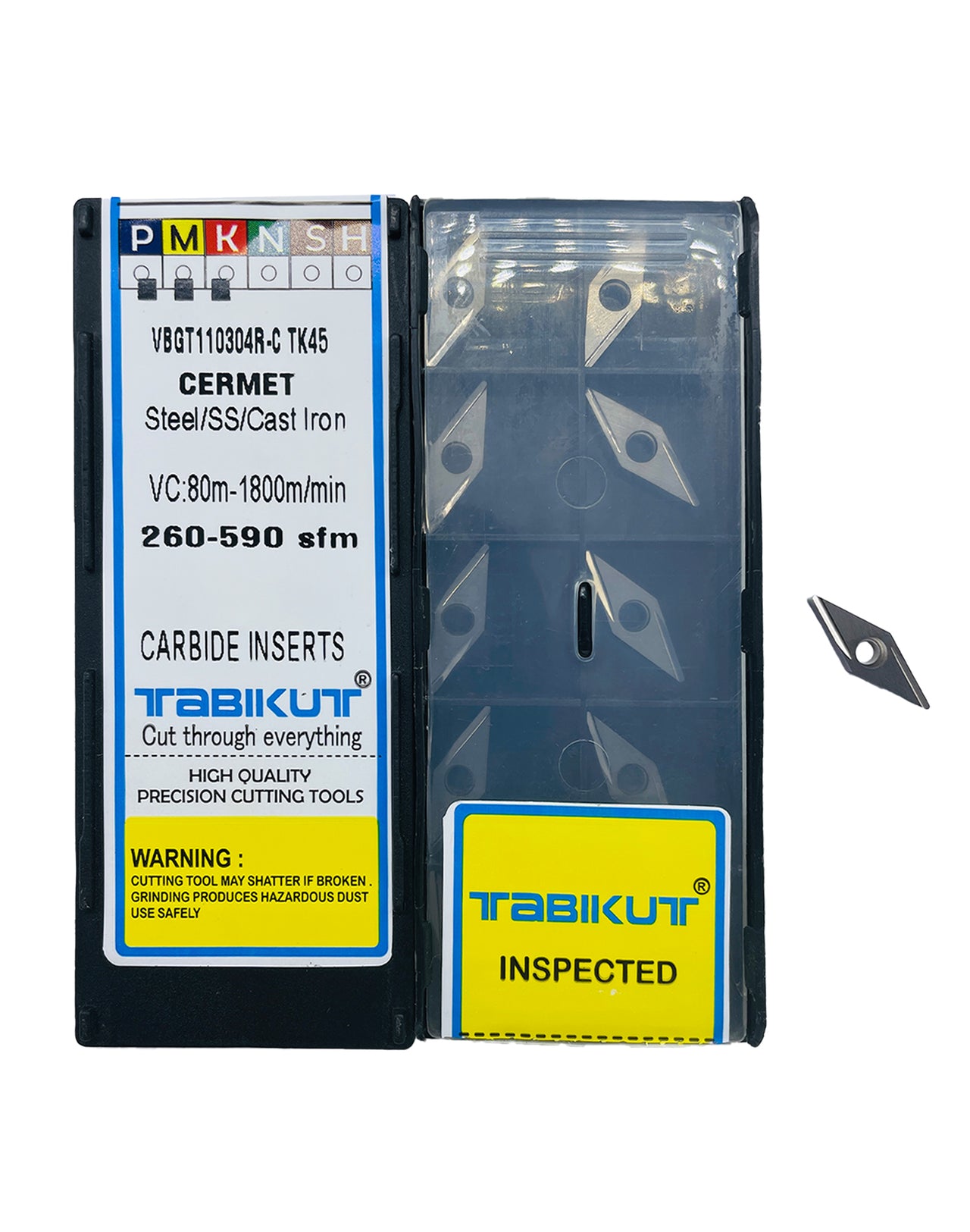 VBGT110302/04 C PROFILE TK45 Cermet insert pack of 10