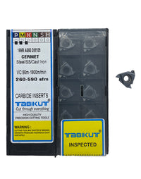 Thumbnail for Cermet Threading inserts TK45 Cermet insert pack of 10