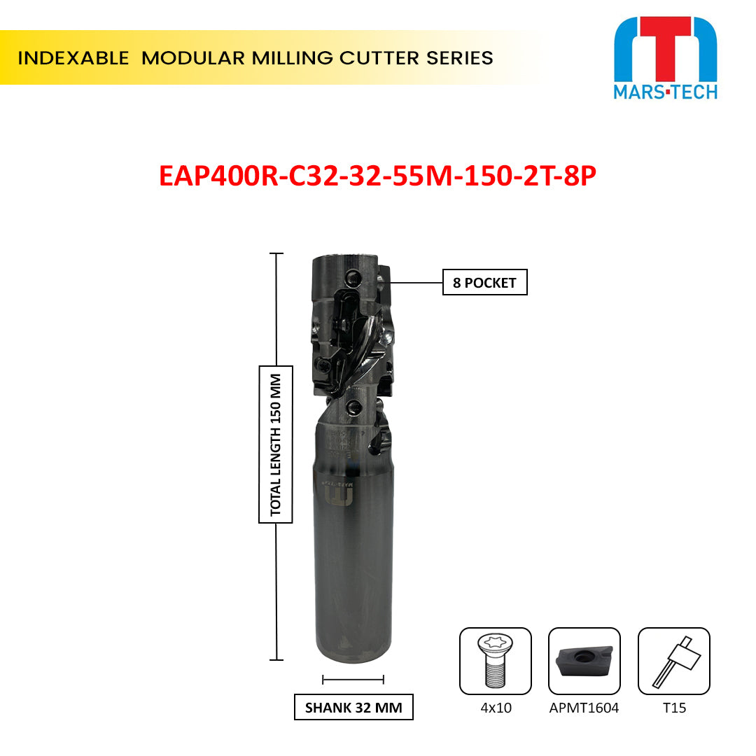 32 mm Helical rougher cutter for apmt1604 insert pack of 1