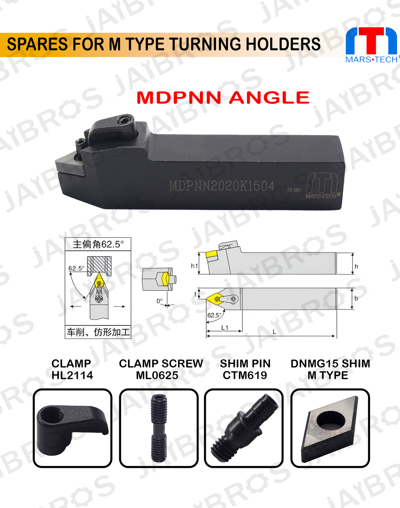 MDPNN -dnmg1506 neutral tool m type pack of 1