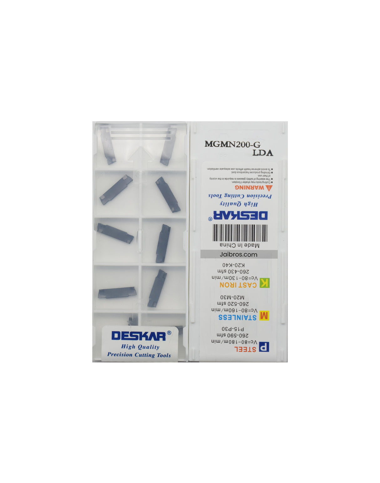 MGMN Grooving Inserts LDA Deskar Grooving Inserts pack of 10