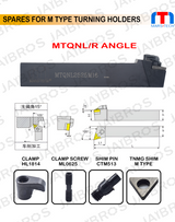 MTQNR/L TNMG16 holder 2525/2020 mm shank pack of 1