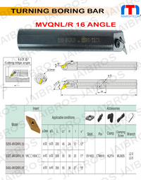 Thumbnail for MVQNR/L VNMG1604 boring bar angle Boring Bar dia 25/32 pack of 1