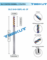 DLC Coated Endmill 3 flutes