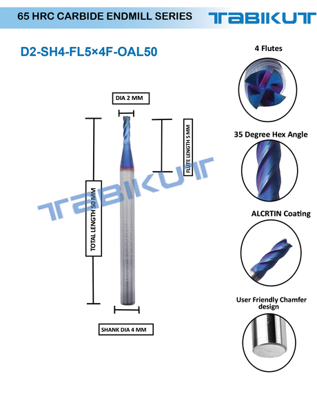 Carbide Endmill 65 HRC