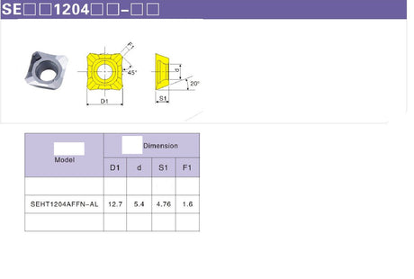 SEHT1204 for non ferrous Tabikut Brand Pack Of 10 Pcs