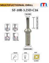 Multifunction Drill 10 mm Right / Left pack of 1