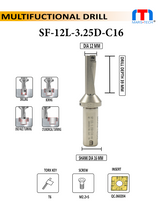 Multifunction Drill 12 mm Right / Left pack of 1