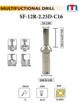 Multifunction Drill 12 mm Right / Left pack of 1