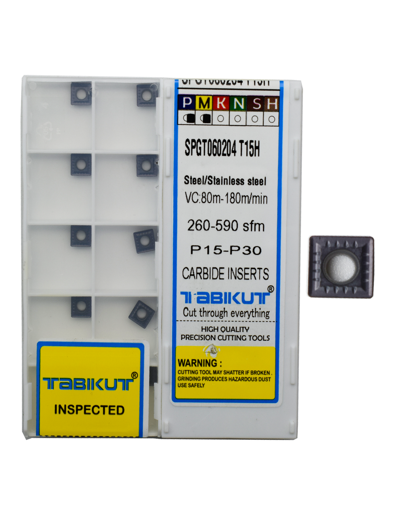 SPGT T15H grade inserts multigrade for steel, stainless steel pack of ...