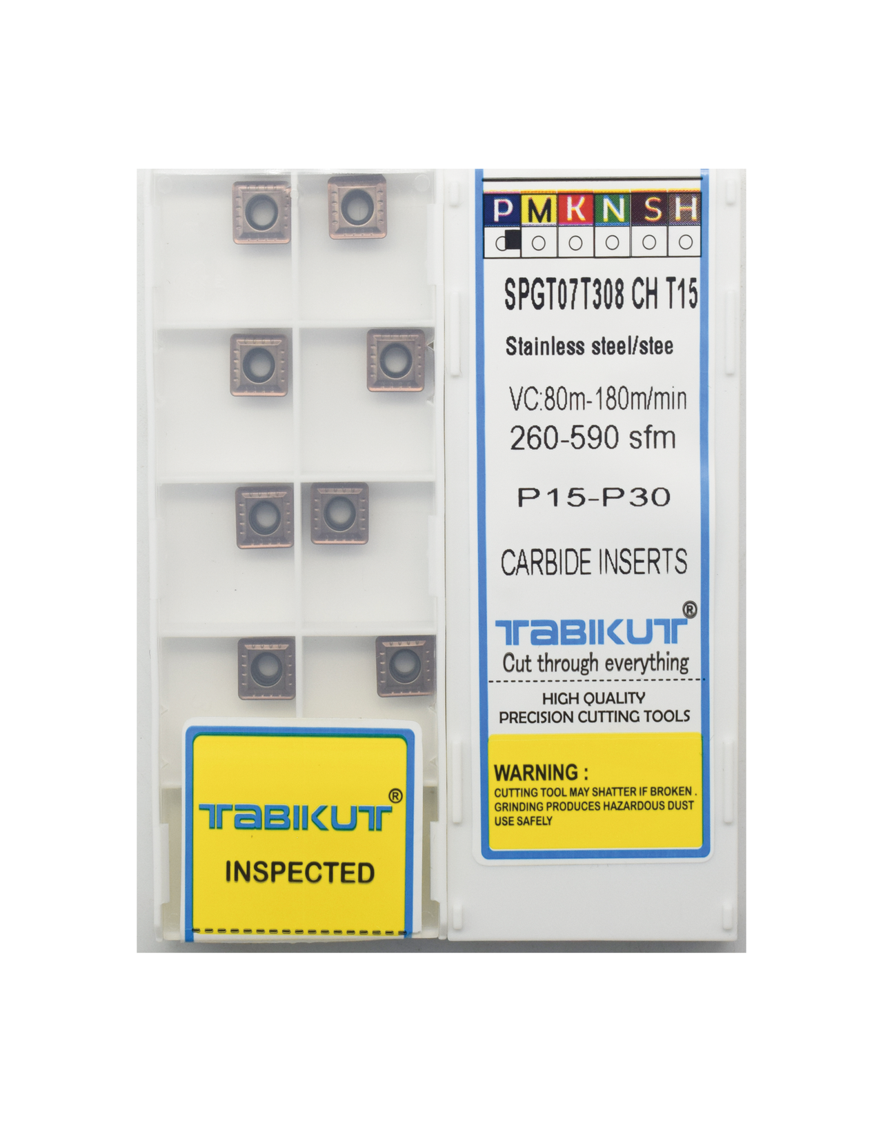 SPGT07T308 CH T15 drilling insert for ss and steel grade pack of 10