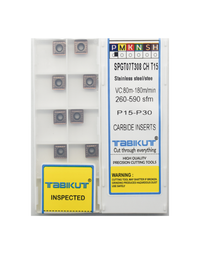 Thumbnail for SPGT07T308 CH T15 drilling insert for ss and steel grade pack of 10