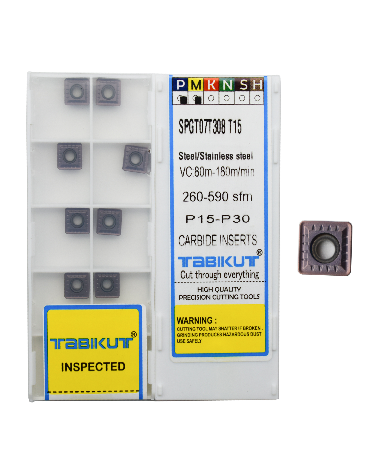 SPGT T15 grade inserts multigrade for steel, stainless steel pack of 1 ...