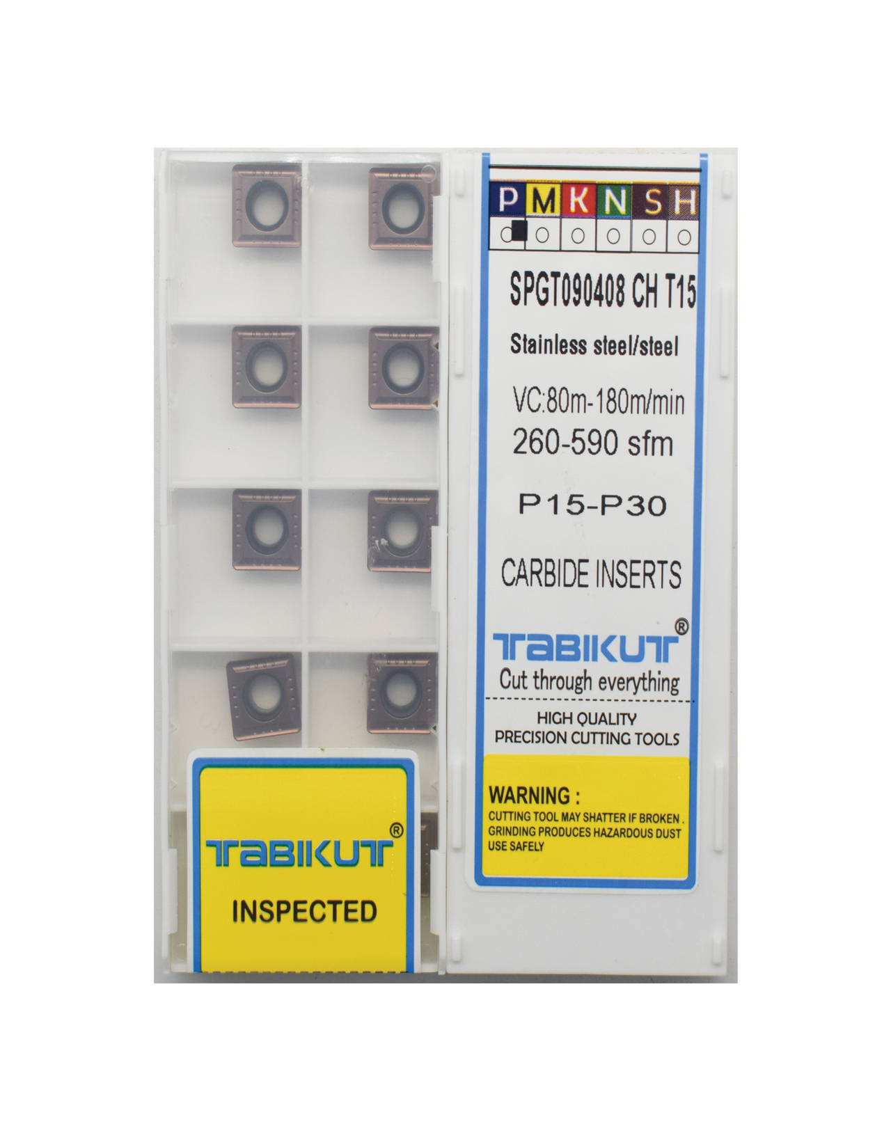 SPGT090408 CH T15 drilling insert for ss and steel grade pack of 10