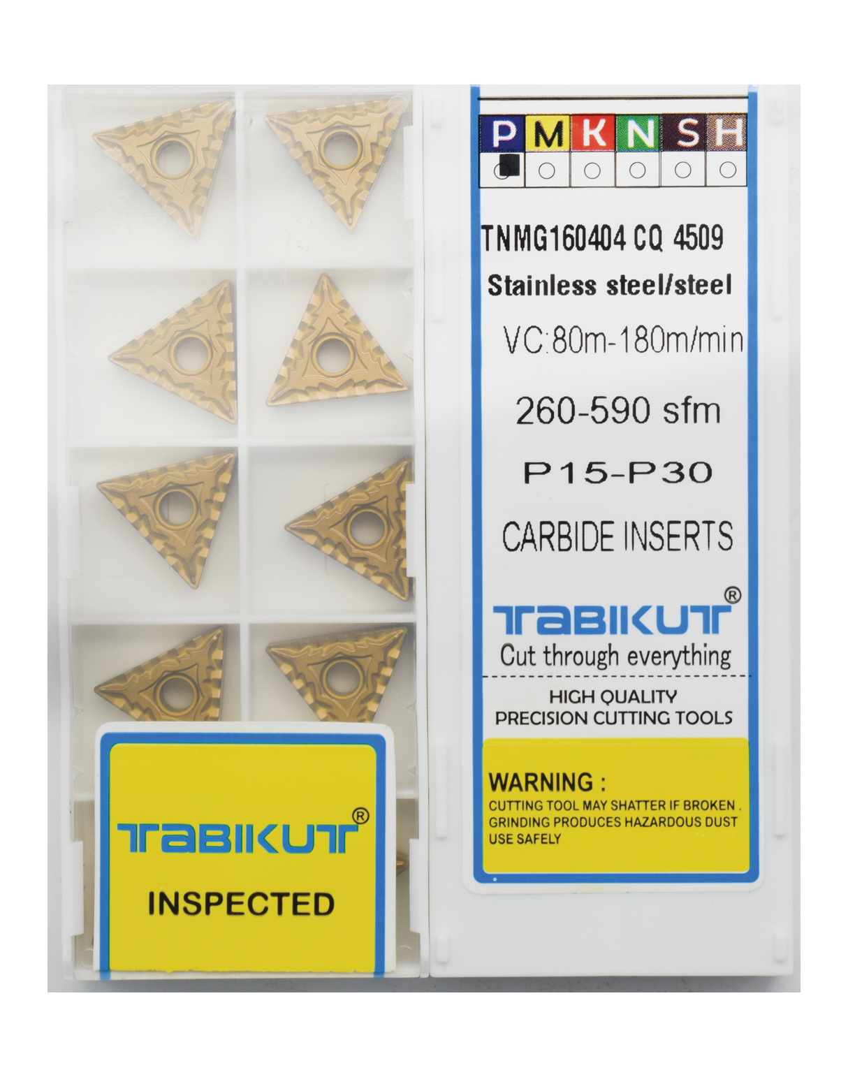 TNMG160404/08/12 CQ 4509 Chipbreaker Insert Steel Grade Of Tabikut Pack Of 10