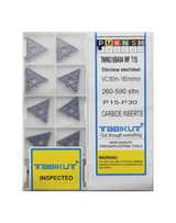 TNMG160404 MF T15 TABIKUT Carbide Insert For Steel Black Pack Of 10