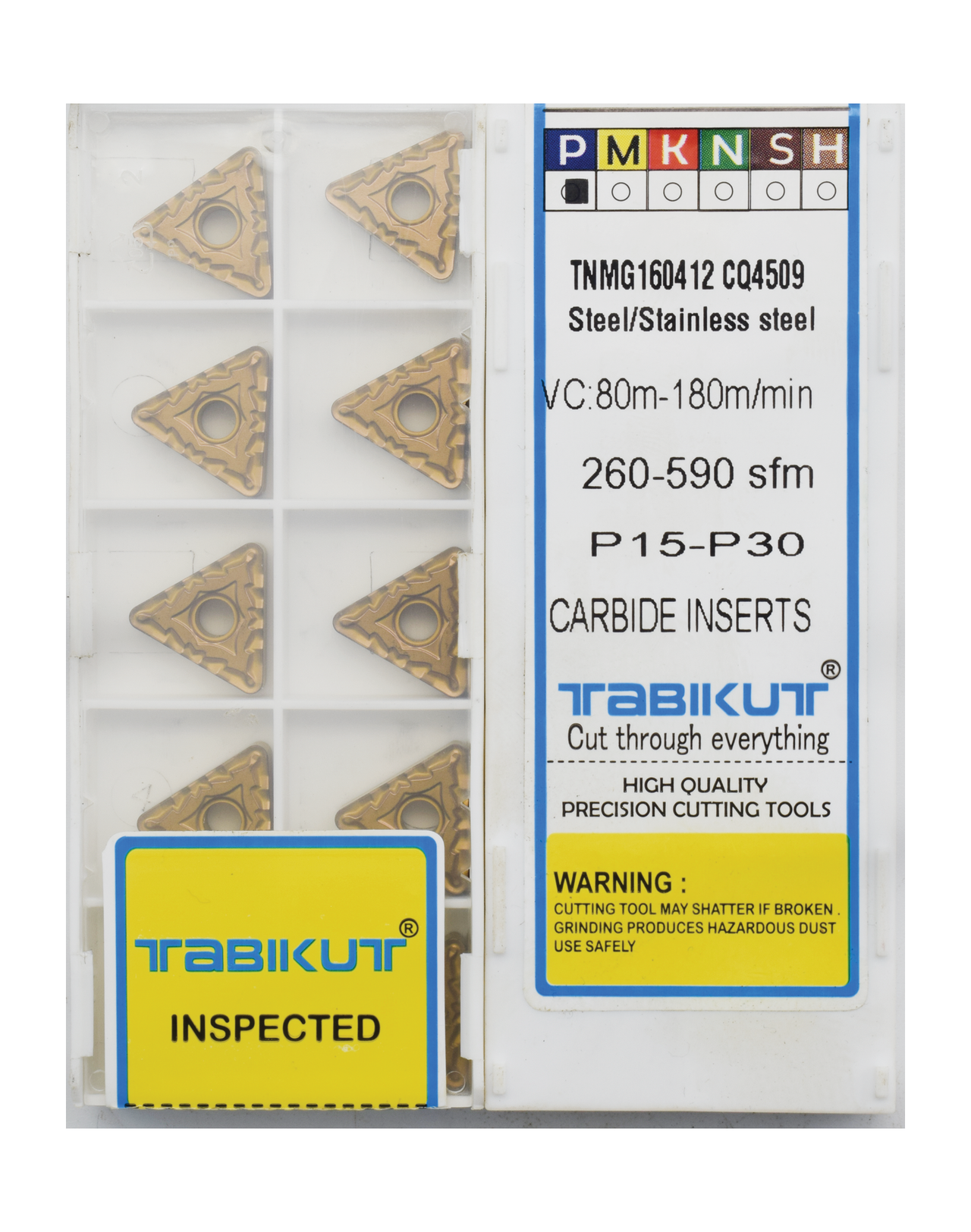 TNMG160404/08/12 CQ 4509 Chipbreaker Insert Steel Grade Of Tabikut Pack Of 10