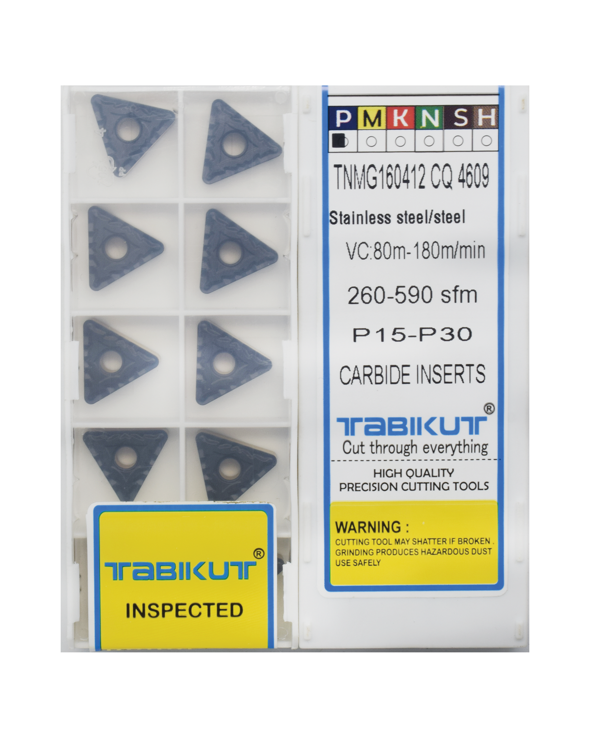 TNMG160404/08/12 CQ 4609 Chipbreaker Insert Steel Grade Of Tabikut Pack Of 10