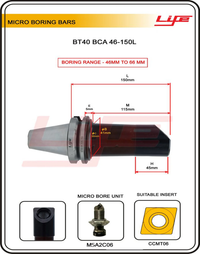 Thumbnail for Micro Boring Bars Bca 46-62 Mm-150l