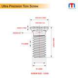 Ultra Precision Screw 3.5mm x 9mm long Pack of 10 nos.