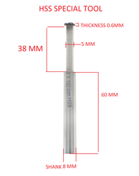 Thumbnail for Special T cutter HSS thickness 0.6 mm pack of 1