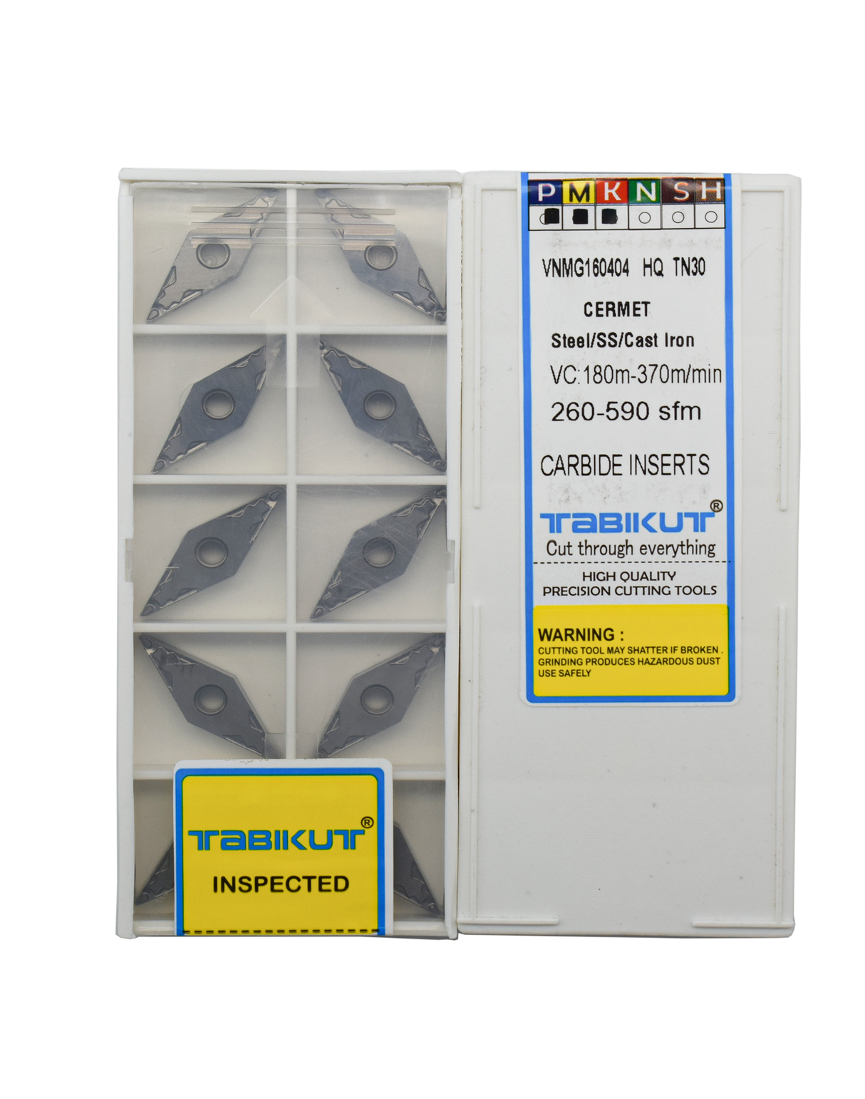 VNMG160404/08 hq TN30 cermet carbide insert pack of 10