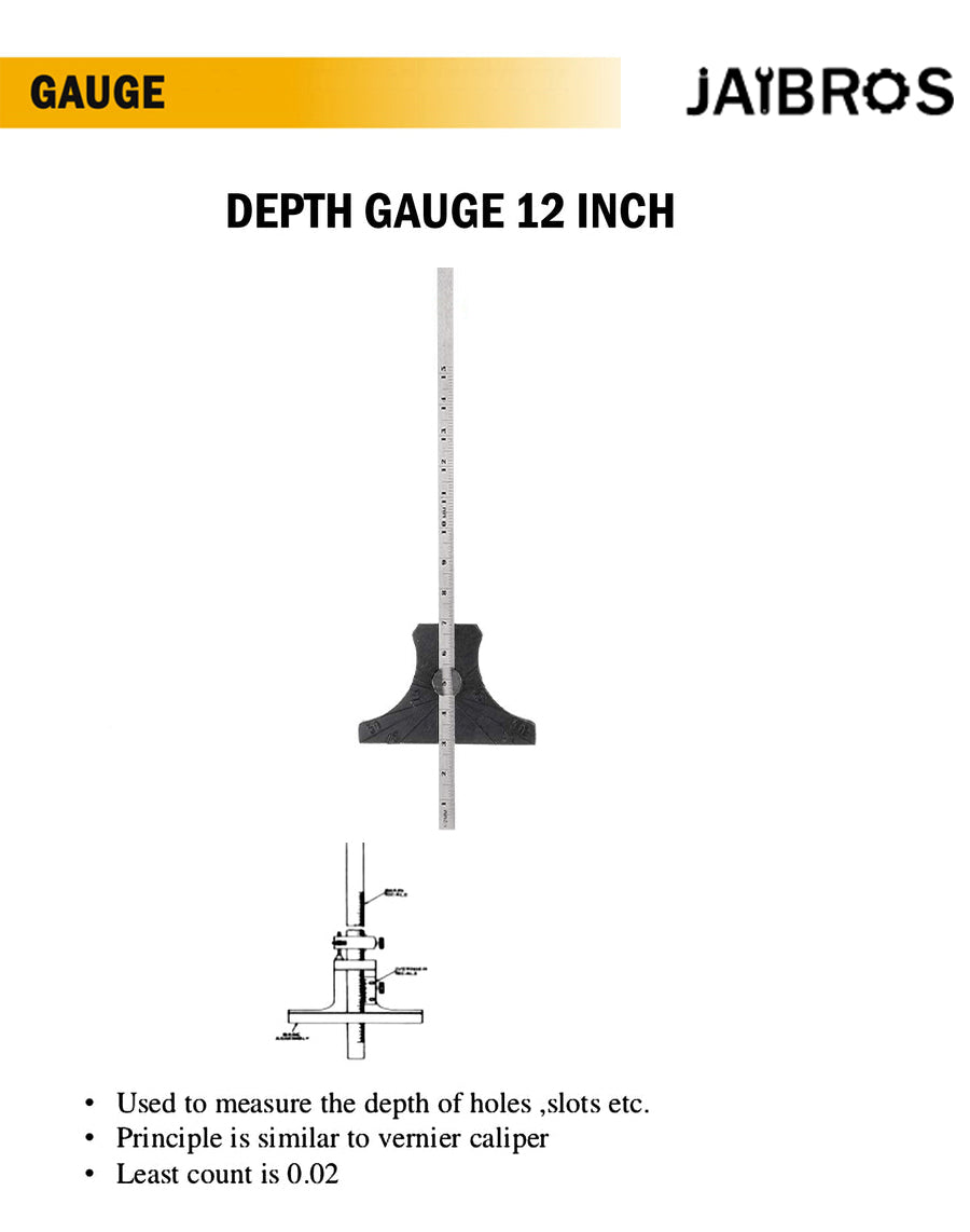 Depth Gauge 12 Inch 300mm