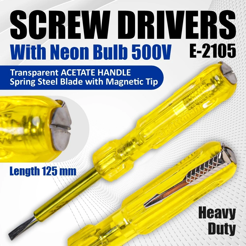 Screw Driver With Neon Bulb(500 V) E-2105