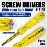 Screw Driver With Neon Bulb(500 V) E-2105