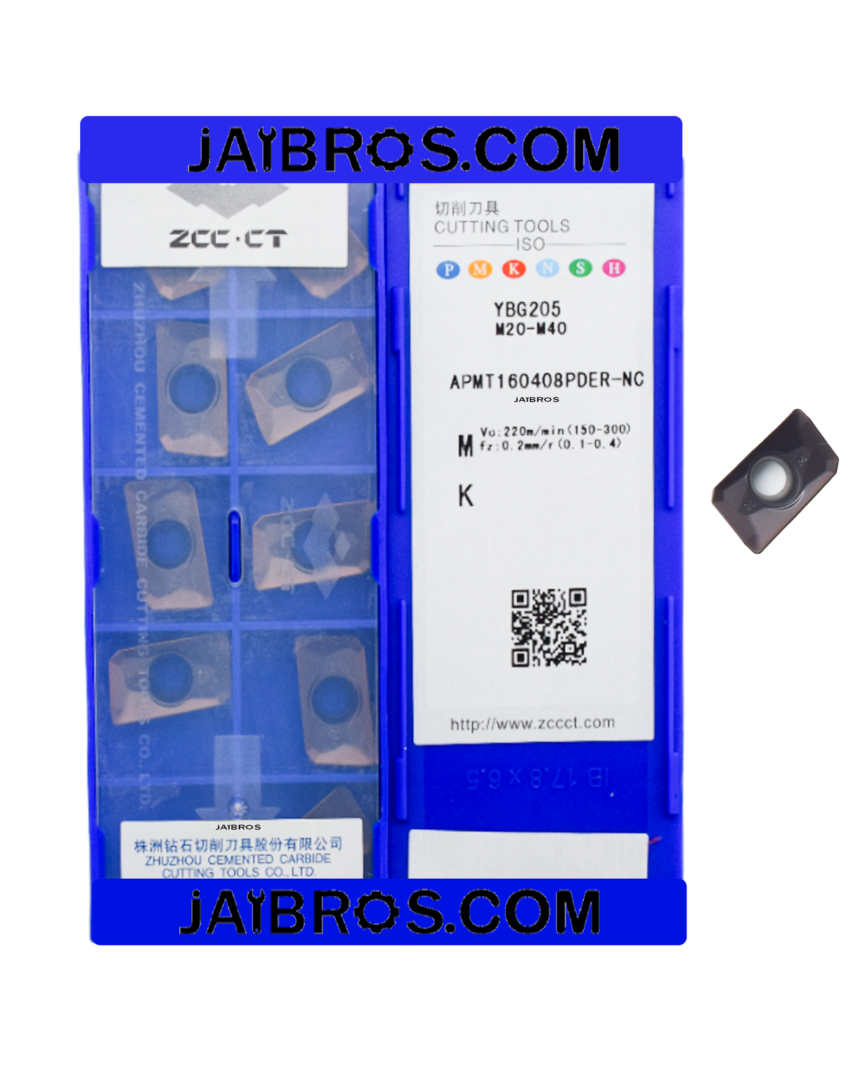 zccct APMT1604 Carbide Insert ybg 202/205  pack of 10 - Jaibros