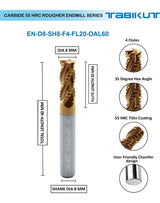 8 mm Rougher cutter in 60&100 mm length pack of 1