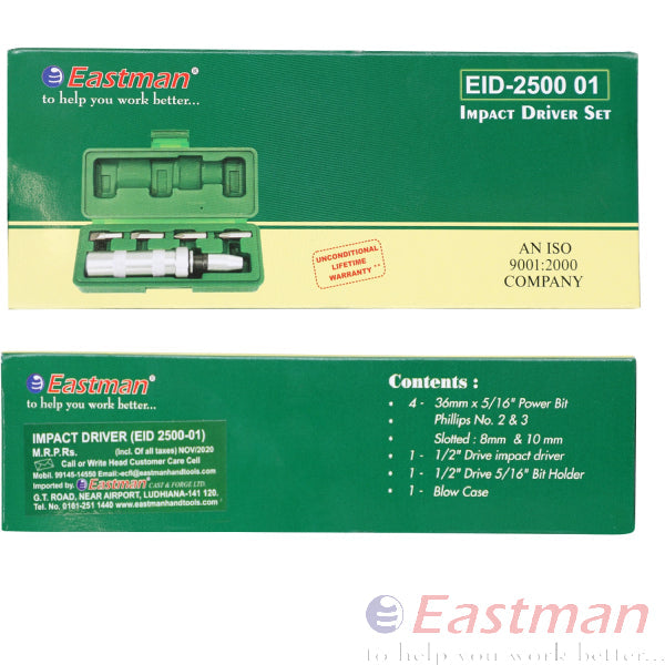 IMPACT DRIVER SET - CRV BITS, EID-2500-01