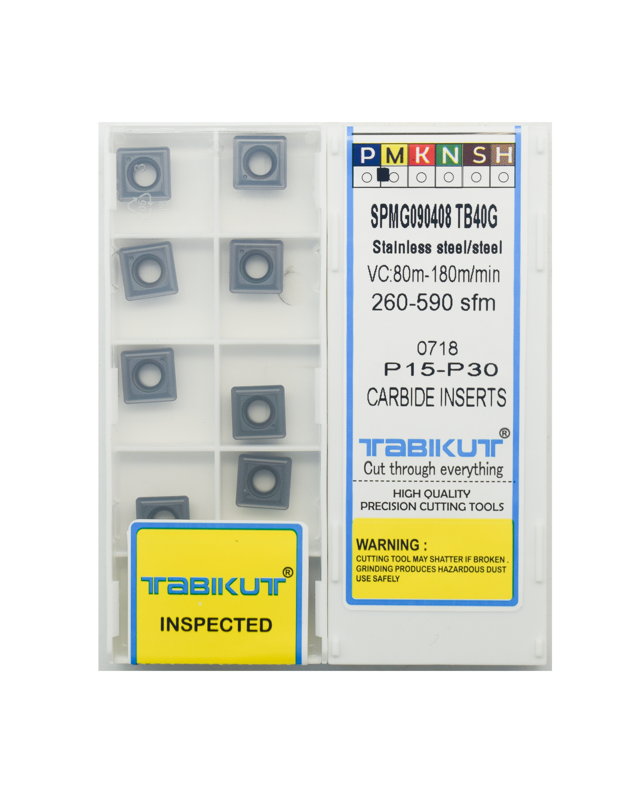 SPMG090408 TB40G Carbide Drilling Insert For Indexable U Drill Black Pack Of 10