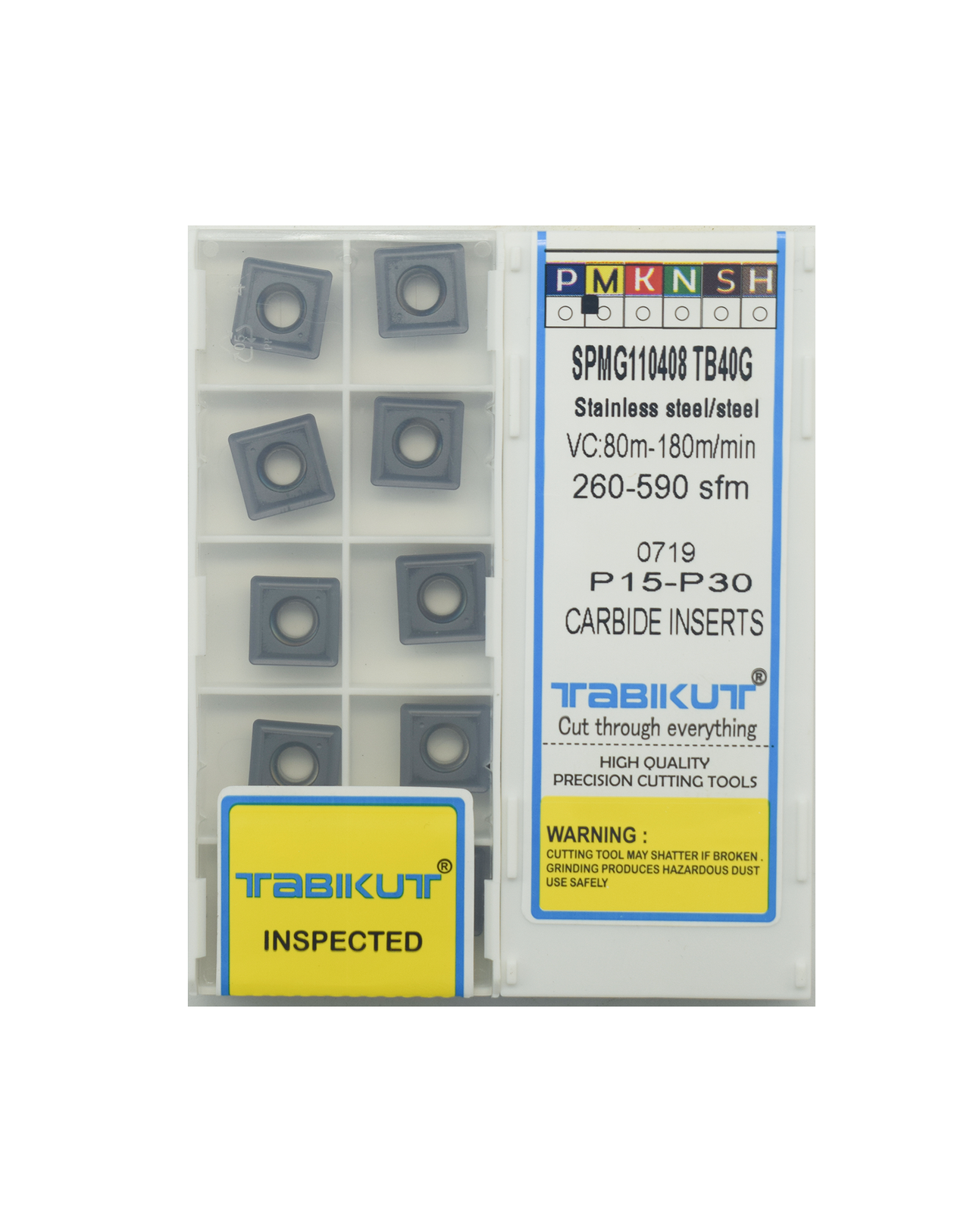 SPMG110408 TB40G Carbide Drilling Insert For Indexable U Drill Black Pack Of 10
