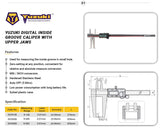 Yuzuki Digital Inside Groove Caliper With Upper Jaws 9-300mm