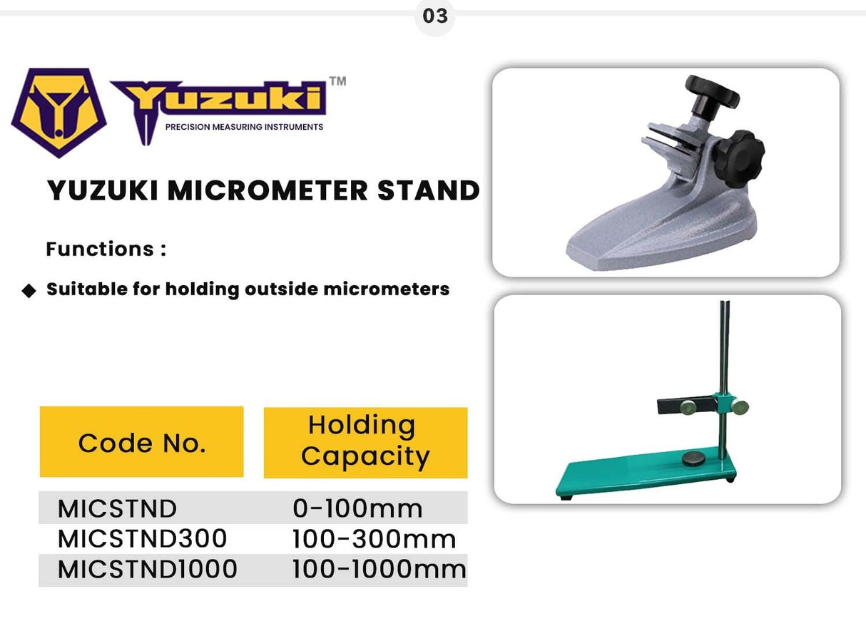 Yuzuki Micrometer Stand 0-100mm