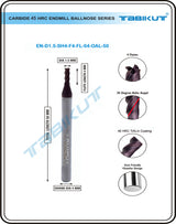 1.5 mm Carbide Endmill 45 HRC